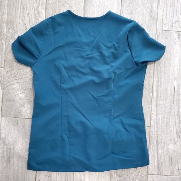 FIGS‎ Technical Collection V Neck Scrub Top Women's Size XS Teal Green PO 3119 - Picture 2 of 6